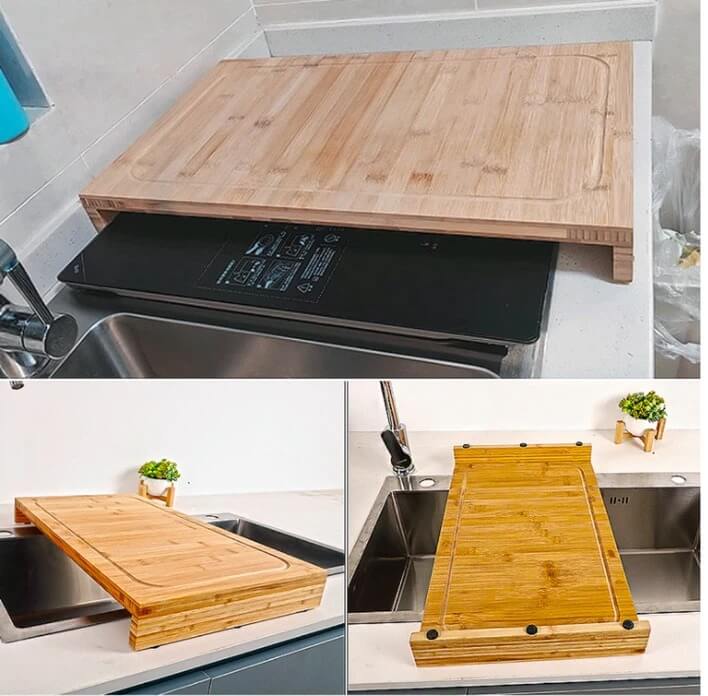 Extra Large Bamboo Cutting With 2 Stand Slot-Promotional Cutting Board